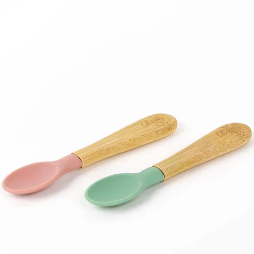 Citron Set de 2 cuillères en Bambou Rose / Vert
