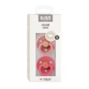 Bibs Lot de 2 Sucettes Anatomique Dusty Pink Coral 0-6 m