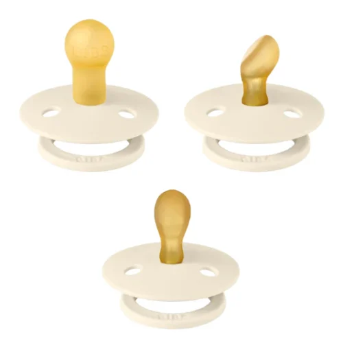 BIBS Lot de 3 Sucettes Bibs New Baby Try-It Collection - Ivory