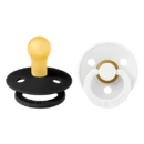 Bibs Lot de 2 tétines - Noir Blanc 0-6M
