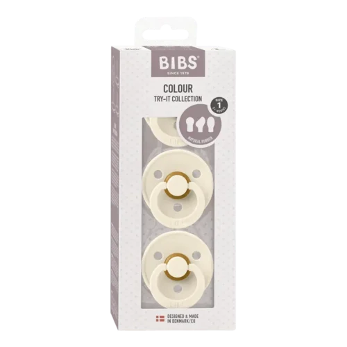 BIBS Lot de 3 Sucettes Bibs New Baby Try-It Collection - Ivory