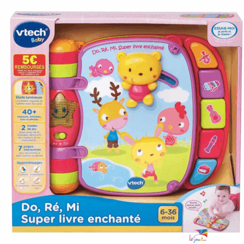 VTECH Do, Ré, Mi Super Livre Enchanté Rose