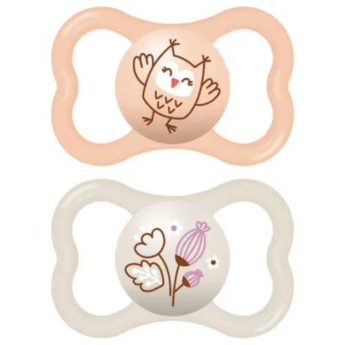 MAM Mini Air 6+ mois, lot de 2 sucettes HIBOU