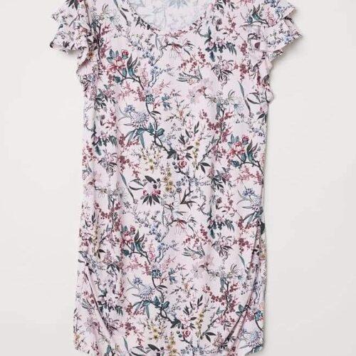 T-shirt MAMA  rose clair / fleuri taille XL
