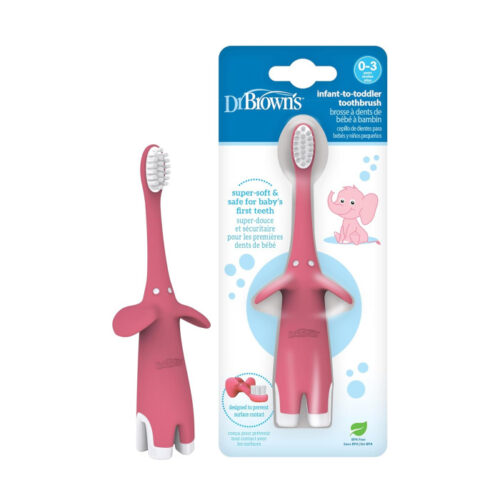 Dr. Brown's Brosse à dents 0-3ans Rose