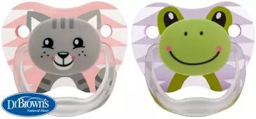 DR BROWNS Sucette PreVent 0-6m rose 2 pcs