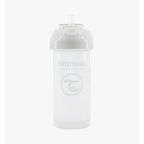 Tasse avec Paille anti fuite -Straw cup Blanc 360 ml