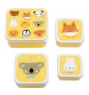 A Little Lovely Company Lot de 4 Boîtes à Goûter -Amis des animaux